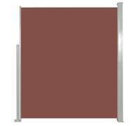 vidaXL Tenda da Sole Laterale Retrattile per Patio Privacy Automatica Schermo Parasole Frangivento 170x500 cm in Tessuto PU Marrone Telaio in Ferro
