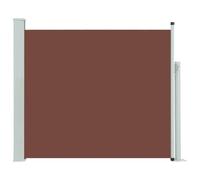 vidaXL Tenda da Sole Laterale Retrattile per Patio Privacy Automatica Schermo Parasole Frangivento 100x300 cm in Tessuto PU Marrone Telaio in Ferro