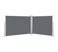 vidaXL Tenda da Sole Laterale Retrattile per Patio Privacy Automatica Schermo Parasole Frangivento 120x1000 cm in Tessuto PU Antracite Telaio in Ferro