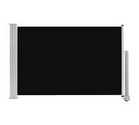 vidaXL Tenda da Sole Laterale Retrattile per Patio Privacy Automatica Schermo Parasole Frangivento 60x300 cm in Tessuto PU Nero Telaio in Ferro