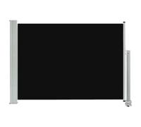 vidaXL Tenda da Sole Laterale Retrattile per Patio Privacy Automatica Schermo Parasole Frangivento 80x300 cm in Tessuto PU Nero Telaio in Ferro