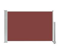 vidaXL Tenda da Sole Laterale Retrattile per Patio Privacy Automatica Schermo Parasole Frangivento 60x300cm in Tessuto PU Marrone Telaio in Ferro