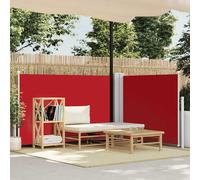 VIDAXL - Tenda Da Sole Laterale Retrattile Rossa 100x600 Cm