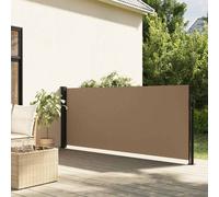 vidaXL Tenda da Sole Laterale Retrattile Tortora 100x500 cm, Schermo Privacy da Giardino, Schermo Privacy da Balcone, Tenda da Sole