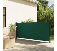 vidaXL Tenda da Sole Laterale Retrattile Verde Scuro 100x300 cm, Schermo Privacy da Giardino, Schermo Privacy da Balcone, Tenda da Sole