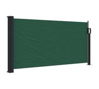 vidaXL Tenda da Sole Laterale Retrattile Verde Scuro 100x500 cm