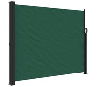 vidaXL Tenda da Sole Laterale Retrattile Verde Scuro 160x600 cm
