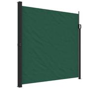 vidaXL Tenda da Sole Laterale Retrattile Verde Scuro 200x300 cm, schermo privacy da giardino, schermo privacy da balcone, tenda da sole