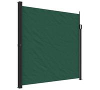 vidaXL Tenda da Sole Laterale Retrattile Verde Scuro 200x500 cm, Schermo Privacy da Giardino, Schermo Privacy da Balcone, Tenda da Sole