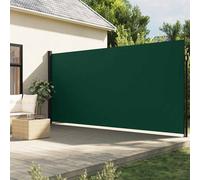vidaXL Tenda da Sole Laterale Retrattile Verde Scuro 220x500 cm, Schermo Privacy da Giardino, Schermo Privacy da Balcone, Tenda da Sole
