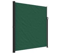 vidaXL Tenda da Sole Laterale Retrattile Verde Scuro 220x500 cm, Schermo Privacy da Giardino, Schermo Privacy da Balcone, Tenda da Sole