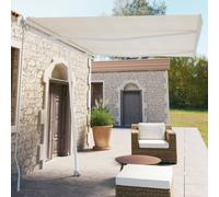 VIDAXL - Tenda da Sole Retrattile Manuale Autoportante 350x250 cm Crema