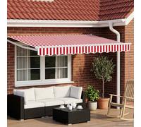 vidaXL Tenda da sole manuale con LED solare 3 x 2,5 m