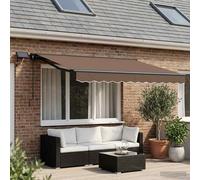 vidaXL Tenda da sole manuale con LED solare 3 x 2,5 m Tortora