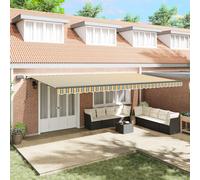 vidaXL Tenda da sole manuale con LED solare 6 x 3 m