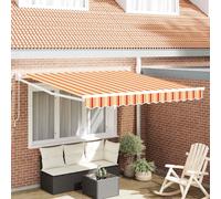 vidaXL Tenda da sole manuale gialla e arancione 350x250 cm