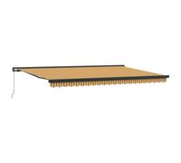 vidaXL Tenda da Sole Manuale Retrattile a Strisce Multicolore 500 x 300 cm. Resistente all'Acqua e al Sole, ha Un Braccio Regolabile ed è Super Facile da installare. Perfetta per i balconi e per Cre