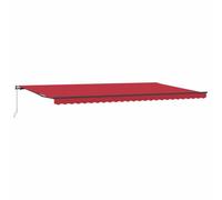 vidaXL Tenda da Sole Manuale Retrattile Rossa 600 x 350 cm, Regolabile e Resistente ai Raggi UV. Perfetta per ombreggiare balconi e patii. Un'ottima Scelta per Creare Ombra nel Tuo Spazio Esterno.