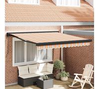 vidaXL Tenda da Sole Multicolore 350 x 250 x 165 cm, Giardino e terrazza, Ombrello Moderno telescopico, Tenda Retrattile, soluzioni Flessibili per Il Sole