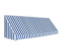 AX Tenda da Sole Blu Bianco Showroom Bistrò 400x120cm Impermeabile Nuovo 143725