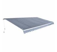 vidaXL Tenda da Sole Pieghevole Manuale 600 cm Blu/Bianca