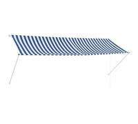 VIDAXL - Tenda Da Sole Retrattile 350x150 Cm Blu E Bianco