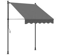 vidaXL Tenda da Sole Retrattile Antracite 150x150 cm Tessuto e Acciaio