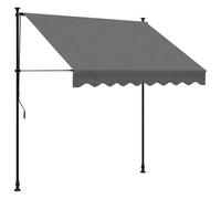 vidaXL Tenda da Sole Retrattile Antracite 200x150 cm Tessuto e Acciaio