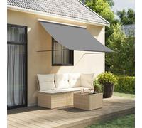 vidaXL Tenda da Sole Retrattile Antracite 250x150 cm Tessuto e Acciaio