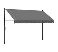 vidaXL Tenda da Sole Retrattile Antracite 300x150 cm Tessuto e Acciaio