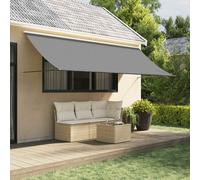 vidaXL Tenda da Sole Retrattile Antracite 350x150 cm Tessuto e Acciaio