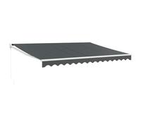 vidaXL Tenda da Sole Retrattile Antracite 4,5x3 m Tessuto e Alluminio