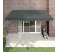 vidaXL Tenda da Sole Retrattile Antracite 4,5x3 m Tessuto e Alluminio