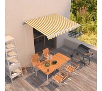 Tenda da Sole Retrattile Automatica 300x250 cm Gialla e Bianca