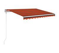vidaXL Tenda da Sole Retrattile Automatica 300x250cm Arancione Marrone