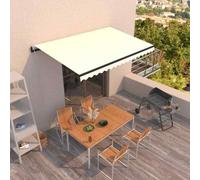 vidaXL Tenda da Sole Retrattile Automatica 450x300 cm Crema