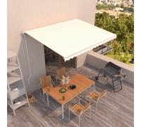 vidaXL Tenda da Sole Retrattile Automatica 450x350 cm Crema