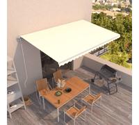 vidaXL Tenda da Sole Retrattile Automatica 500x300 cm Crema