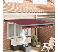 TENDA OMBREGGIANTE VIDAXL Retrattile Automatica Bordò 300x250 cm