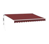 vidaXL Tenda da Sole Retrattile Automatica bordò 350x250 cm