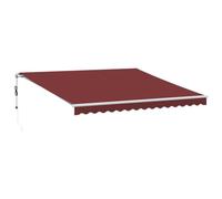vidaXL Tenda da Sole Retrattile Automatica con LED Bordò 400x350 cm