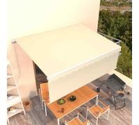 vidaXL Tenda da Sole Retrattile Automatica con Parasole 4x3 m Crema