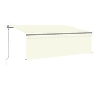 vidaXL Tenda da Sole Retrattile Automatica con Parasole 4x3 m Crema