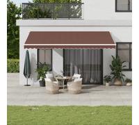 vidaXL Tenda da Sole Retrattile Automatica Marrone 500x350 cm