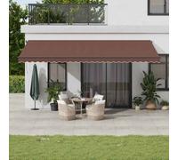 vidaXL Tenda da Sole Retrattile Automatica Marrone 600x350 cm, tendalino Retrattile, tendalino, tendalino per Patio, Tende retrattili