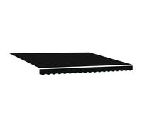 vidaXL Tenda da Sole Retrattile Automatica Nera 400 x 300 cm in Tessuto Acrilico Resistente, Impermeabile e Anti-UV. Ombra Regolabile per Esterni. Soluzione Perfetta per Coprire Il Patio, Il Giardino