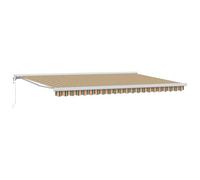 vidaXL Tenda da Sole Retrattile Automatica Verde e Giallo 500 x 300 cm, Impermeabile, per Balcone, Giardino e Patio. Una Soluzione Perfetta per Creare Ombra e Proteggere Il terrazzo.