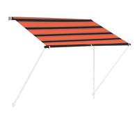 vidaXL Tenda da Sole Retrattile con LED 100x150 cm Arancione e Marrone
