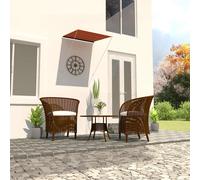 vidaXL Tenda da Sole Retrattile con LED 100x150 cm Arancione e Marrone