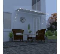 vidaXL Tenda da Sole Retrattile con LED 300x150 cm Crema